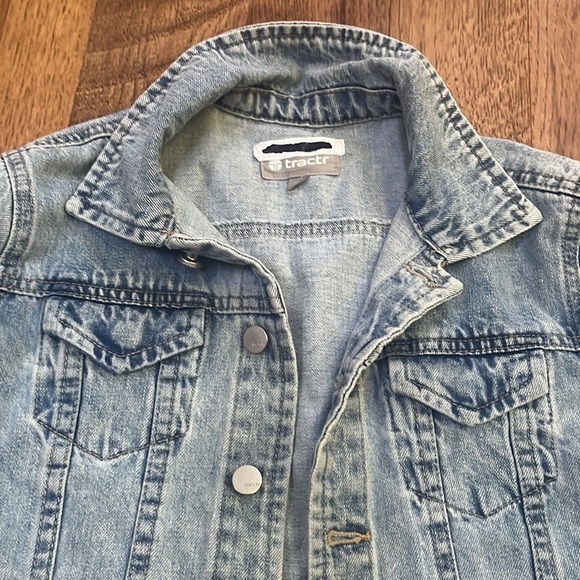 Tractr Girl’s Denim Jacket Size M - Picture 2 of 6